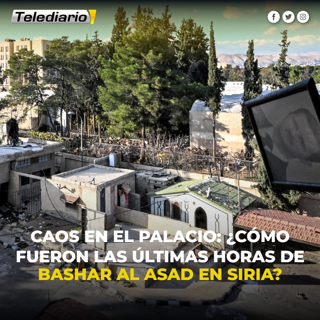 TelediarioGT's tweet image. Un #palacio en shock, las últimas horas de Bashar al Asad en #Siria 😨➡ bit.ly/3BhHJKs