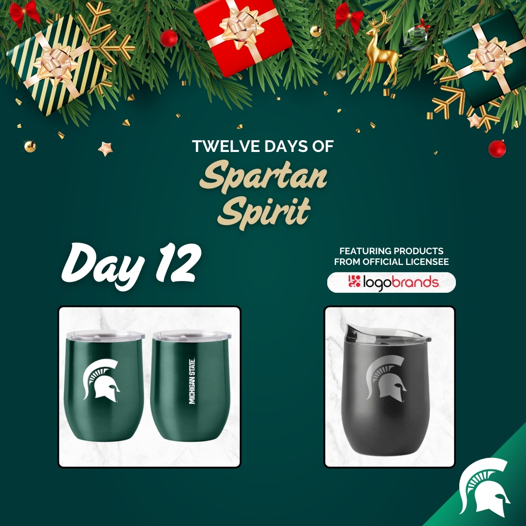 MSUGear's tweet photo. πβ¨ Day 12 of 12 Days of Spartan Spirit! β¨π
Final day is here! We're featuring beverage tumblers from @logobrandsinc! For your chance to win, visit our Instagram page now to enter!
https://t.co/QbTPdyRSs3
#SpartanSpirit #MichiganState #MSU #GoGreen #MSUGear #logobrands https://t.co/9ti5tMEG6V