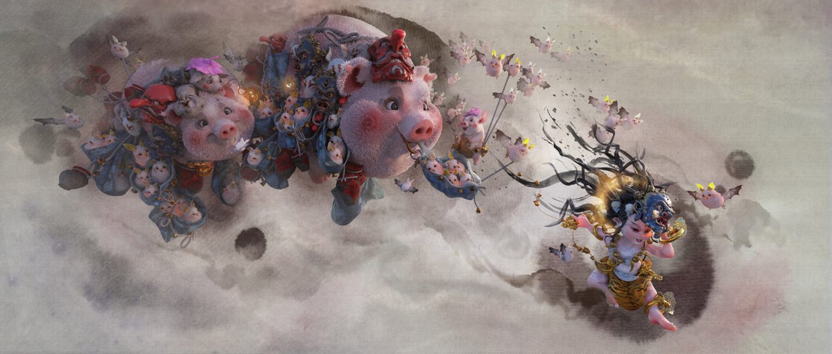 「The Art of Te Hu - Gallery Update and De」|IAMAGのイラスト
