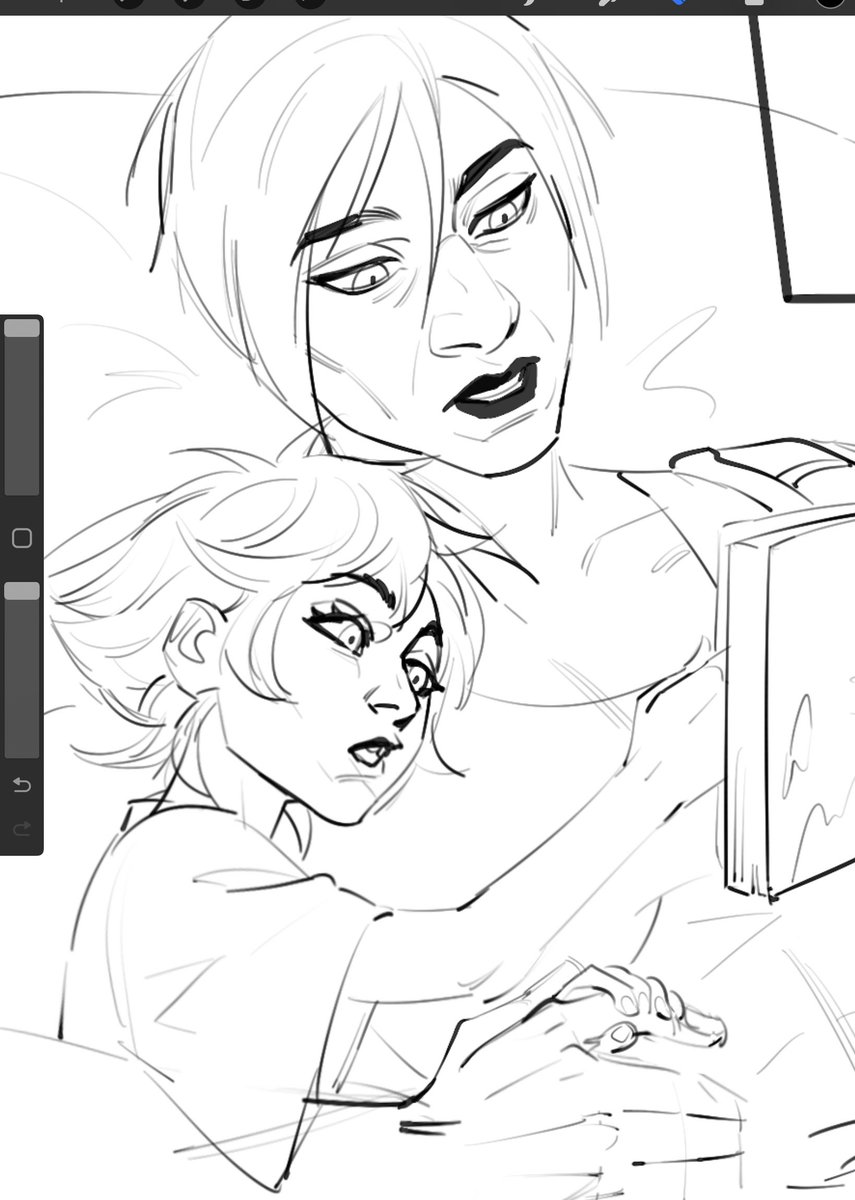 auntyOkula's tweet photo. aunt Sevika reading a bedtime story to Isha (comic in progress!!!!) https://t.co/WuGeyjlZCT