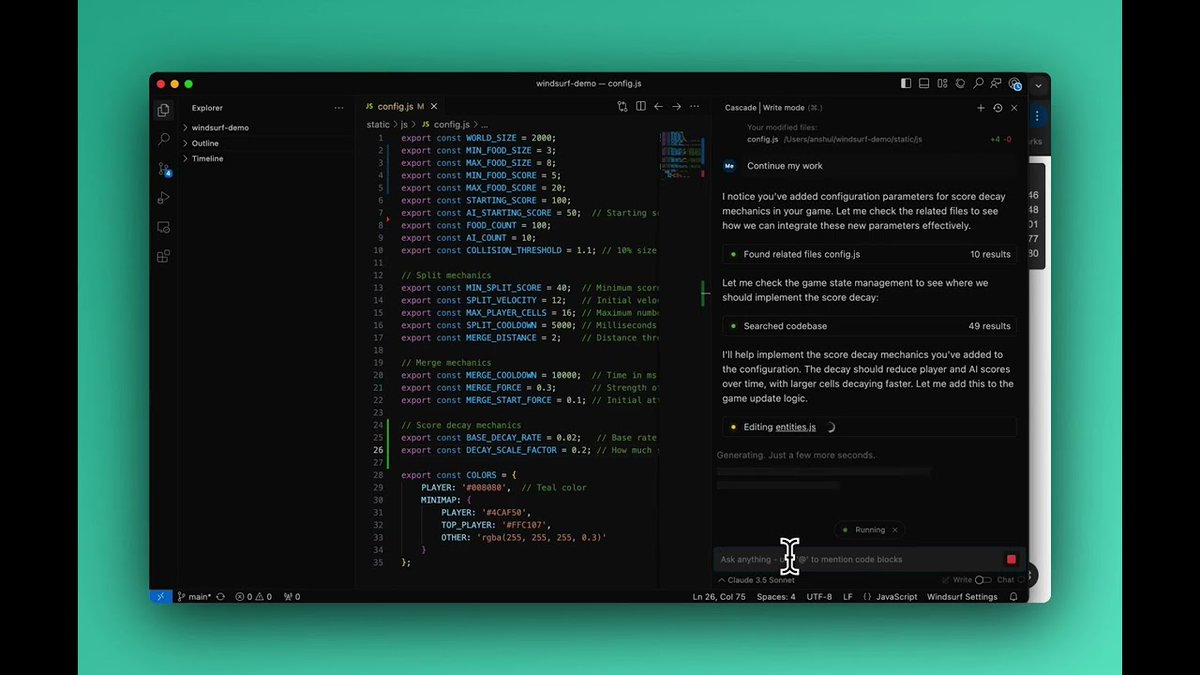 thenaveenep's tweet image. Day 3/21: AI Tools Challenge

🚀 Tool Name: WindSurf

🤖 Purpose: Build your MVP in just 3–5 days! From image-to-code generation to intelligent autocomplete, it’s your ultimate coding companion.

#AITools #CodingProductivity #Productivity #Enterprenuers #developers #MVP #Windsurf