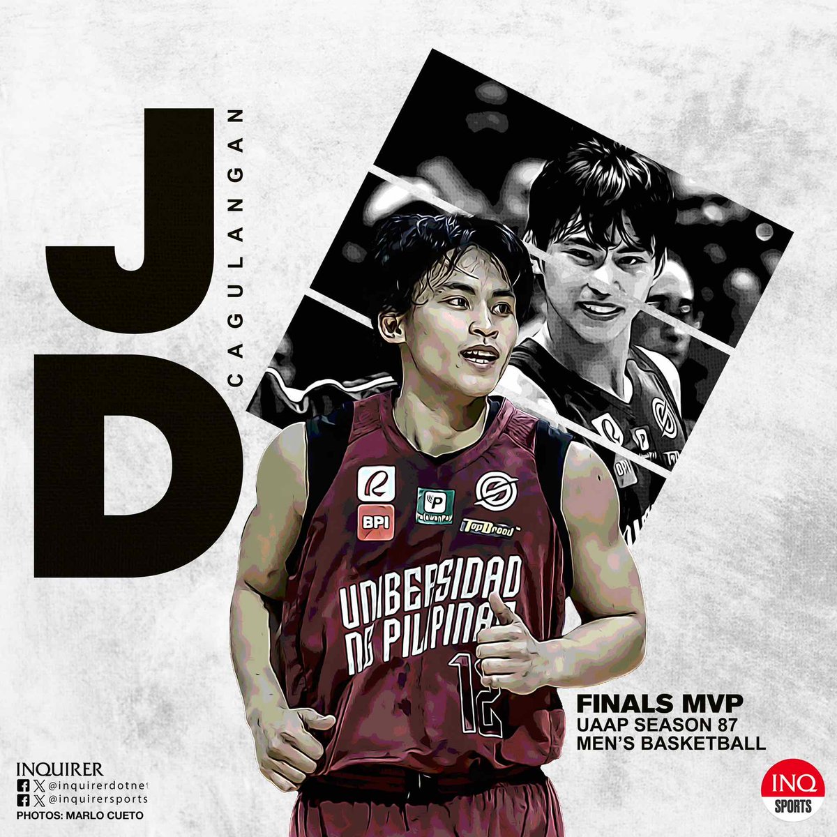 attyjong's tweet photo. GOAT Maroon.

2 titles.
4 finals appearances.
1 mythical 5.
1 finals MVP.

Stuff of legends.
King Maroon.
Greatest of All Time.

#UPFight ✊🏼 https://t.co/Evp1iQAszn