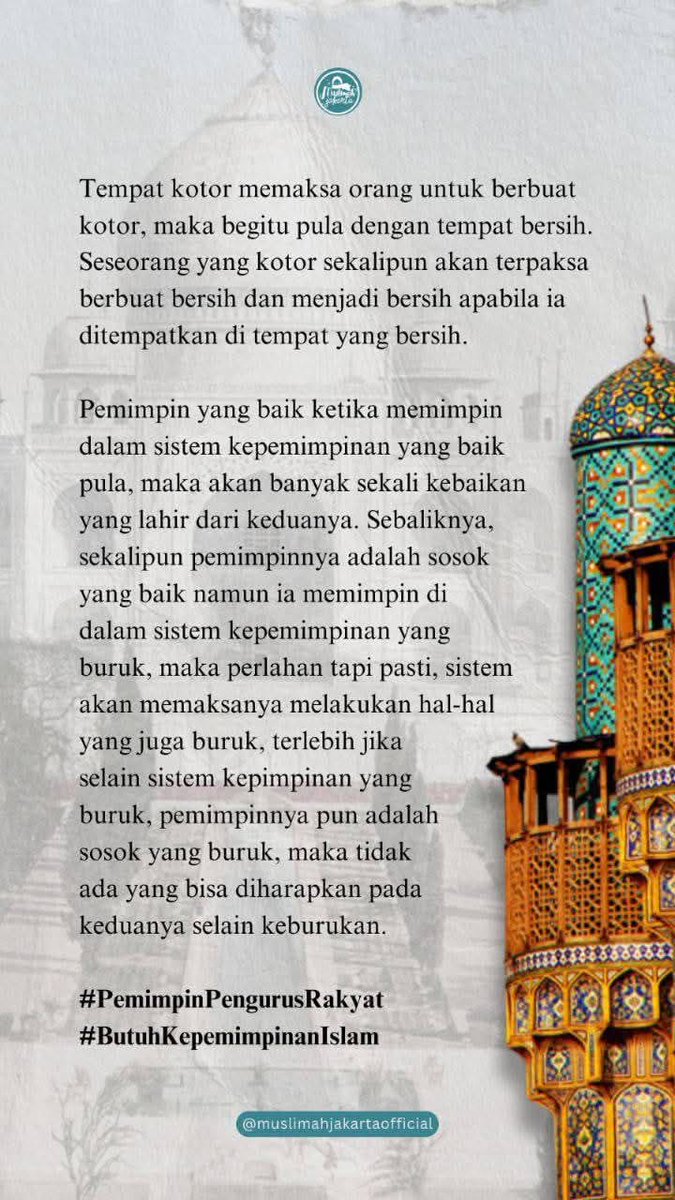 IsniKinanti's tweet photo. #PemimpinPengurusRakyat 
#ButuhKepemimpinanIslam https://t.co/orta5WqxVI