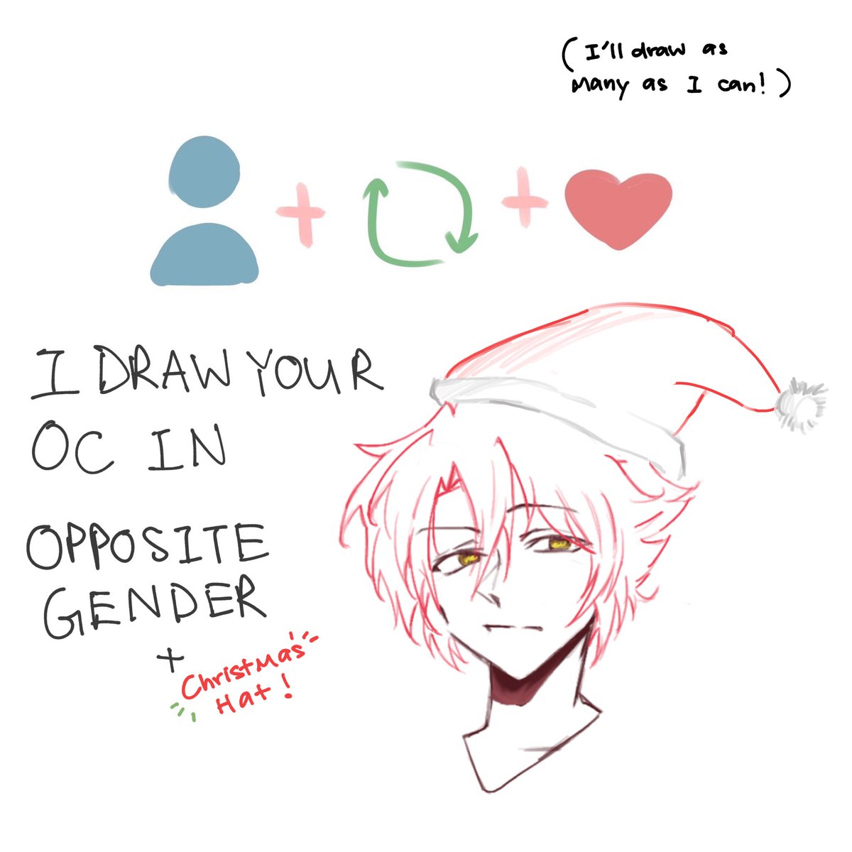 AngelZynk's tweet photo. ‼️Follow + Repost + Like‼️
I’ll draw your OC in opposite gender + Christmas hat ✨
-
#artraffle #rkgk #ocart https://t.co/ghpl5BQ92F