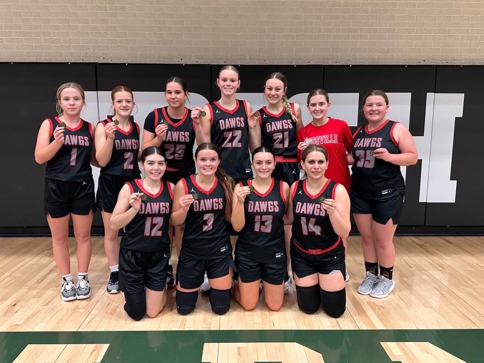 Rossville Lady Dawg Basketball (2A) starts their season 3-0 winning the Chapman tournament. They outscored their opponents 211 to 84 on the weekend. Rylee Dick, Shyanne Haehn, &amp; Nora Burdiek (MVP) earn All Tournament team honors. #sportsinkansas