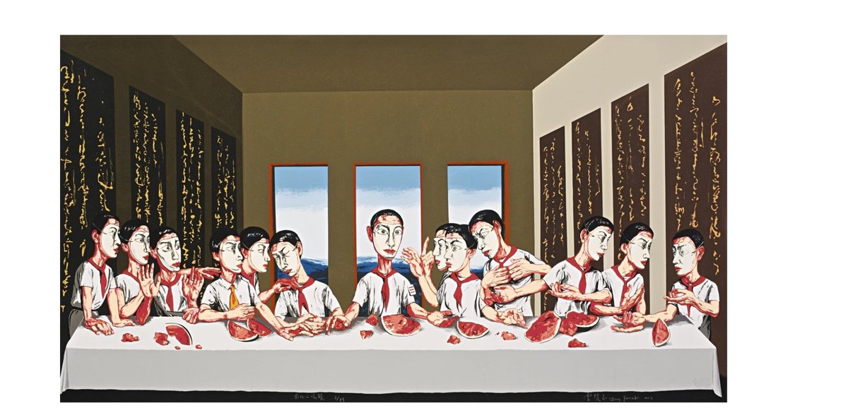 siderorea's tweet photo. Zeng Fanzhi: Untitled, Last Supper, Man, Untitled https://t.co/SDwZGBJX2u