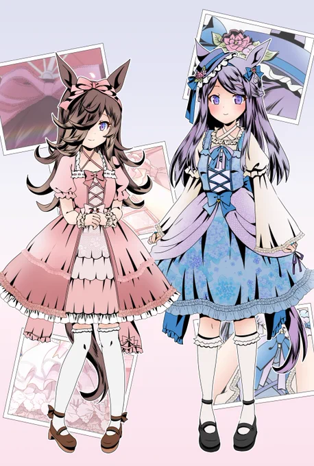#今年も残りわずかなので今年一番伸びた絵を貼る 甘ロリライス&マックイーンちゃんでした#ウマ娘 #ライスシャワー#メジロマックイーン 