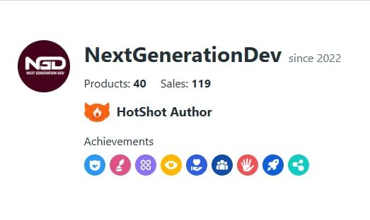 DevGeneration's tweet photo. "Big news! We’ve officially achieved HotShot Author status with @templatemonster! 🎉  Thank you for your support! 🙌 We’re excited to keep delivering top-tier templates and designs to elevate your digital presence. ✨

 #AchievementUnlocked #HotShotAuthor #TemplateMonster https://t.co/SpwVbv0dYE