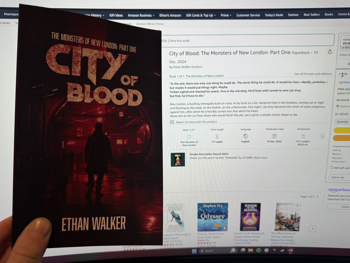 Sacrifice4Salem's tweet photo. It’s finally here! To hold a copy of my book in my own hands is so surreal!
#Writing #WritingCommunity #Reading https://t.co/g4FupzsyFF
