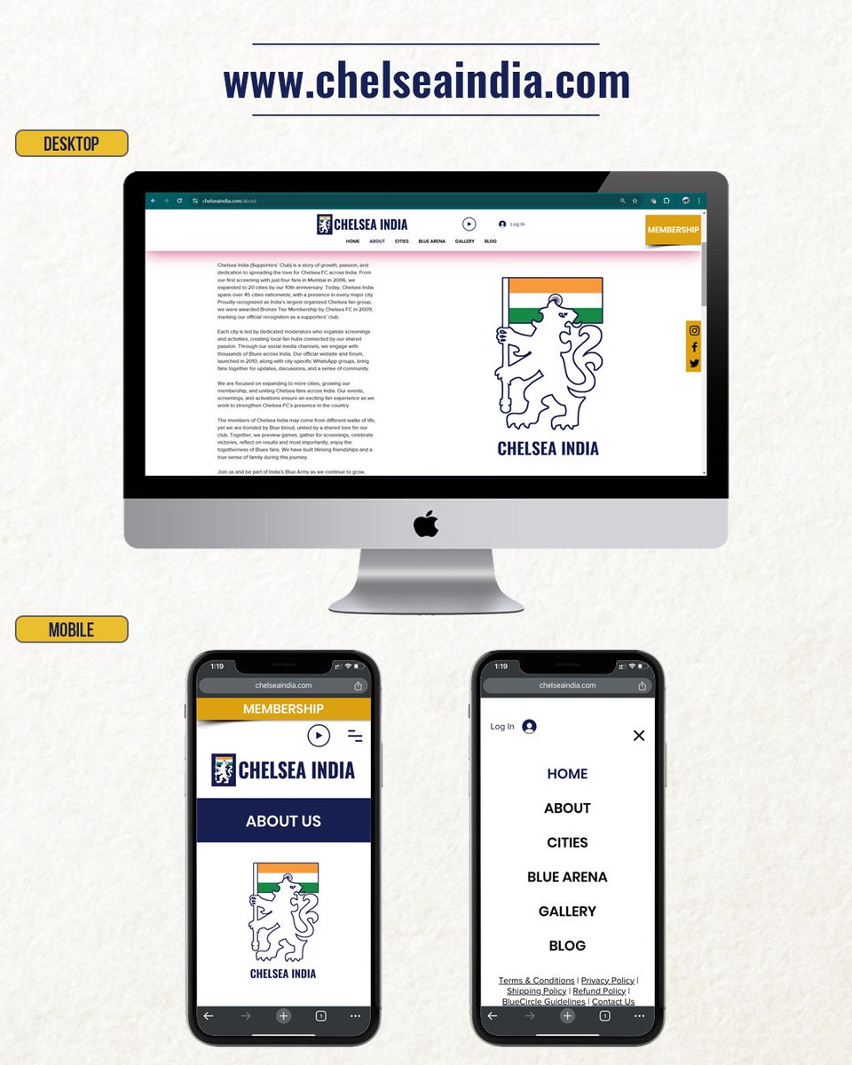 ChelseaIndia's tweet photo. 𝗪𝗲 𝗵𝗮𝘃𝗲 𝗺𝗼𝘃𝗲𝗱 𝘁𝗼 𝗮 𝗡𝗘𝗪 𝗛𝗢𝗠𝗘! 🤩

Say hello to the all-new Chelsea India website —sleeker, faster, and packed with more updates than ever.  

Dive in at https://t.co/22pFAcyYvZ NOW! 🌐 💙

#CFC #ChelseaIndia https://t.co/4VomMl46Vp