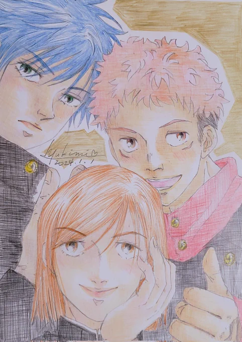 #今年も残りわずかなので今年一番伸びた絵を貼る 絵ならたぶん元旦の1年ズ 