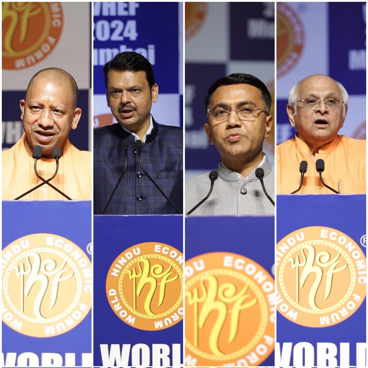 World Hindu Economic Forum 2024, Mumbai!

On this Thanksgiving, we express our sincere gratitude to the esteemed Chief Ministers Shri <a href="/myogiadityanath/">Yogi Adityanath</a> ji, Shri <a href="/Dev_Fadnavis/">Devendra Fadnavis</a> ji, Shri <a href="/DrPramodPSawant/">Dr. Pramod Sawant</a> ji &amp; Shri <a href="/Bhupendrapbjp/">Bhupendra Patel</a> ji who graced the World Hindu Economic Forum with their