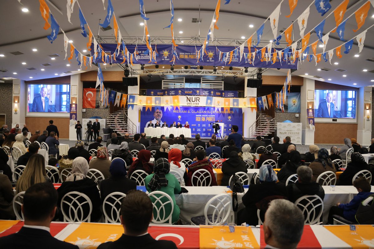akpartimeram's tweet photo. 8. Olağan Kongremizi İl Koordinatörümüz,İl Başkanımız, Milletvekillerimiz,Belediye Başkanlarımız ve teşkilat mensuplarımızın katılımı ile gerçekleştirdik.
8. Dönem İlçe Başkanımız olarak seçilen @mmunlafalioglu'nu tebrik eder, görevi devreden @Dolular başkanımıza teşekkür ederiz. https://t.co/e4IACggAH3