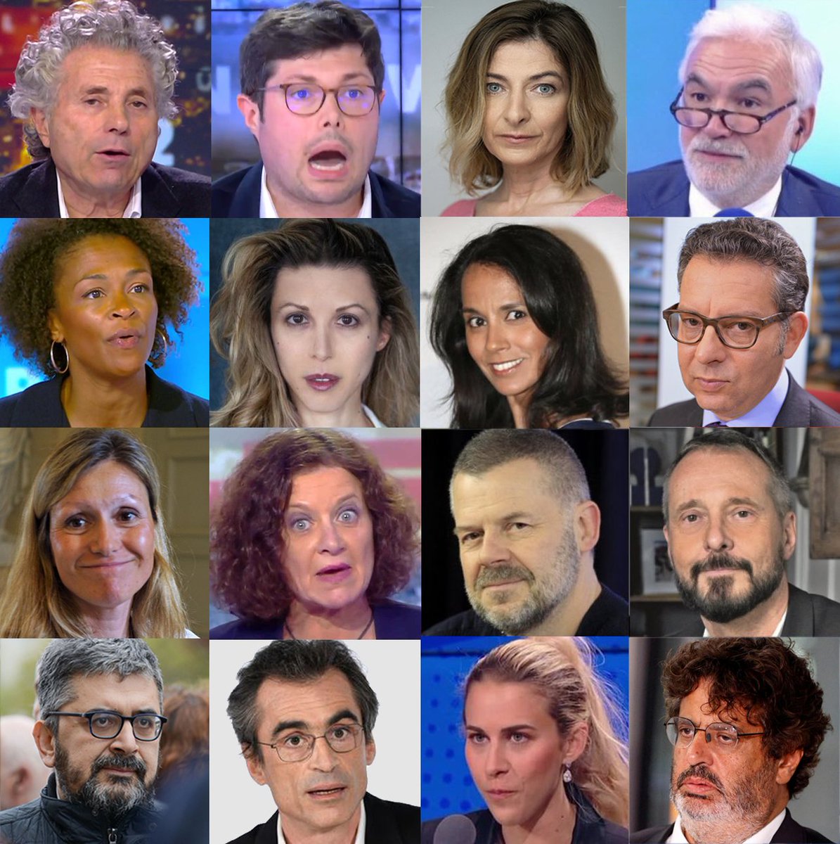 Linformatrice1's tweet photo. Une belle brochette de raclures. 
Je n'aurais pas mis Pascal Praud. Ce dernier est plus bête que méchant. https://t.co/NnkIjppnXL