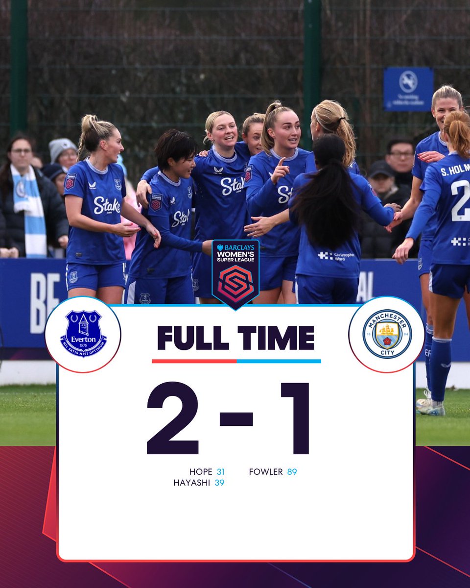 FT: <a href="/EvertonWomen/">Everton Women</a> claim a huge victory against Manchester City!

#BarclaysWSL