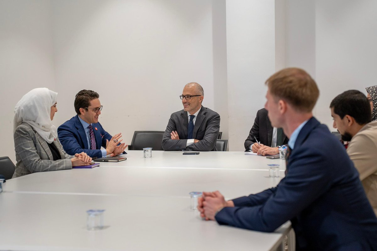 EUinLibya's tweet photo. On the last day of their visit to #Benghazi, #EU Ambassador @nicolaorlando and Head of Cooperation @mjabrux visited the EU-funded resource center, where they met truly inspiring representatives of the #Libyan civil society. The center is managed by @tanmia360 https://t.co/bhPLX8rI87