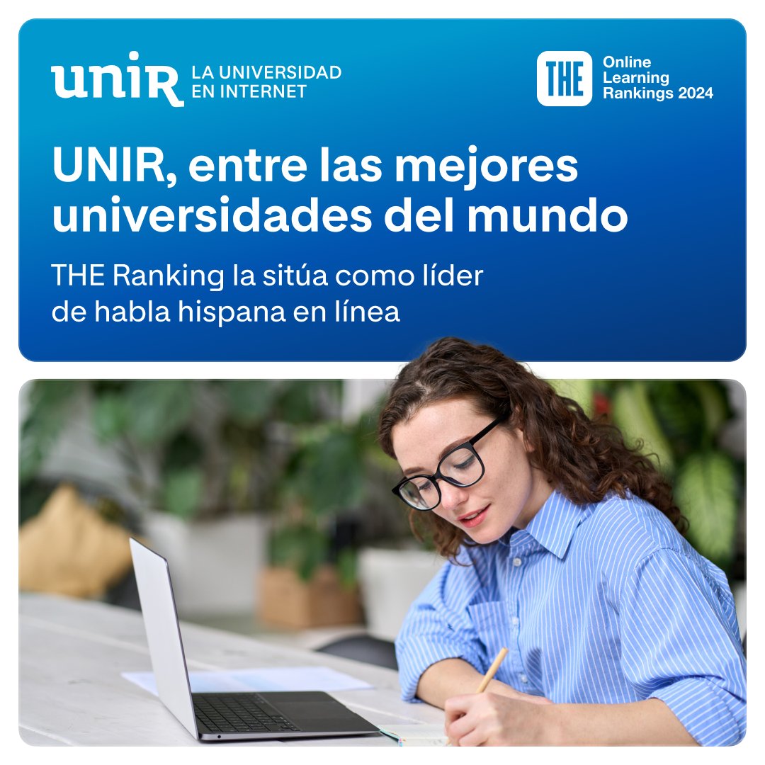 🆕🔝 <a href="/UNIRuniversidad/">Universidad Internacional de La Rioja (UNIR)</a> lidera las universidades en español a nivel mundial en la primera edición del Online Learning Ranking publicado recientemente en la prestigiosa revista <a href="/timeshighered/">Times Higher Education</a>.

Noticia completa ➡️ ow.ly/VwNC50UqCQb

#UNIR #THEUniRankings #EducaciónSuperior