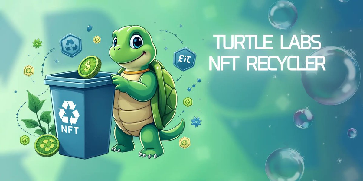TurtleLabsV's tweet photo. ♻️ How Does the Recycler Work? 🦾💡

1️⃣ Select a collection from the dropdown.
2️⃣ Fetch and choose an NFT to recycle.
3️⃣ Hit "Recycle NFT" to start the magic.
4️⃣ Receive a brand-new NFT from the pool! 🎉
💰 Fee: 100,000 $SQUAD

Ready to recycle? 🌟
Try it now at Turtle Swap! 🐢 https://t.co/q5GLgR1oJQ