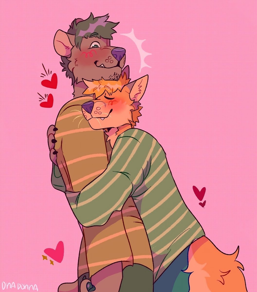 AnthroWolfie's tweet photo. Affectionate hugs 😍🥰🤗

🎨 Art by dnadonna (Tumblr) https://t.co/eosbd1auWG