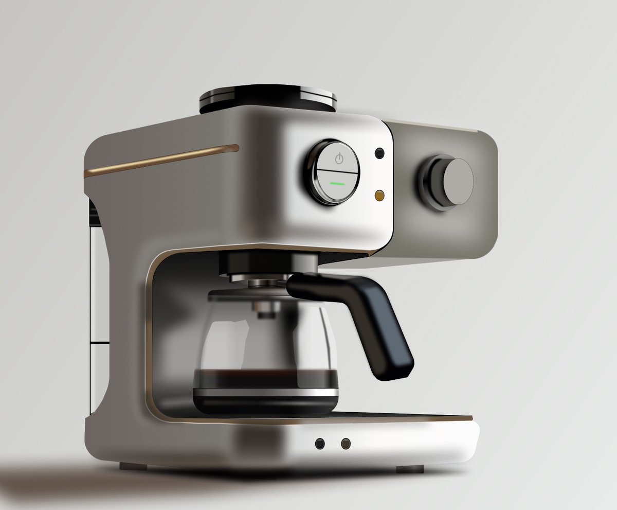TheDamiOsomo's tweet photo. Made in @figma 

Coffee maker, tested the limit of my imagination with no reference image. https://t.co/arGddEtEiR