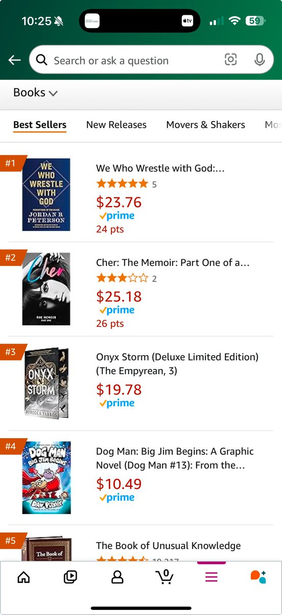 The world’s most popular tv show is about Jesus, the #1 book on Amazon is about God. 
With all the satanic stuff we see from Hollywood, Elites, Politicians, Legacy Media, and just about everything in entertainment, there is another force at work in this world. The force to do