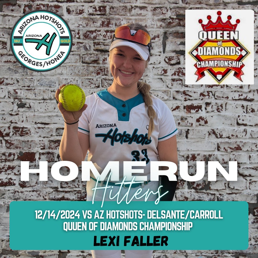 AZHotshotsHonea's tweet photo. Saturday HOMERUN HITTERS π₯
Congrats to Lexi Faller, Avery Gurr, and Destiny Johnston on hitting some big bombs in some big moments!
Way to work, ladies!
#azhotshots #homerunhitter @1swingevents @LexiFaller @averygurr112 @DesiJohnston13 https://t.co/XytGvzdhD5