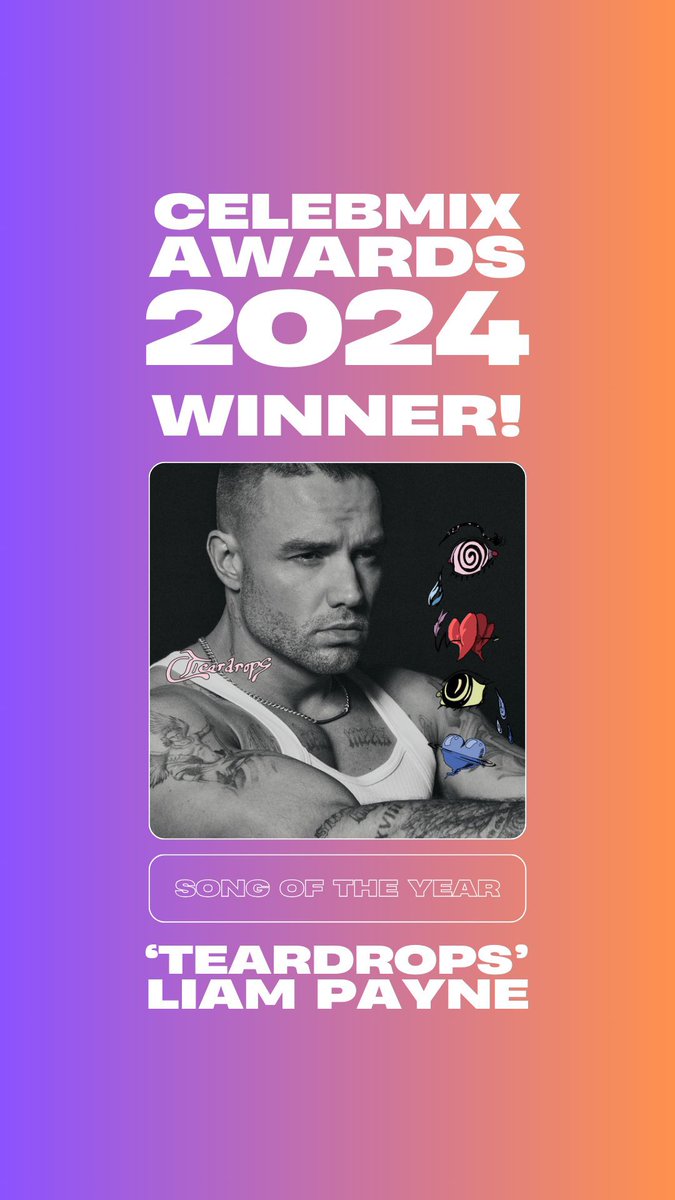 1DDailyPlanet's tweet photo. 🏆 Liam won ‘Song Of The Year’ at the Celebmix Awards 2024 with his song ‘Teardrops’
We're so proud of him and we hope he can see how much we miss him and how proud he can be too! Wherever you are, we're thinking of you hard and we love you so much ❤️🥹

#LiamPayneForever #LiamPayne #Teardrops #WeLoveYouLiam