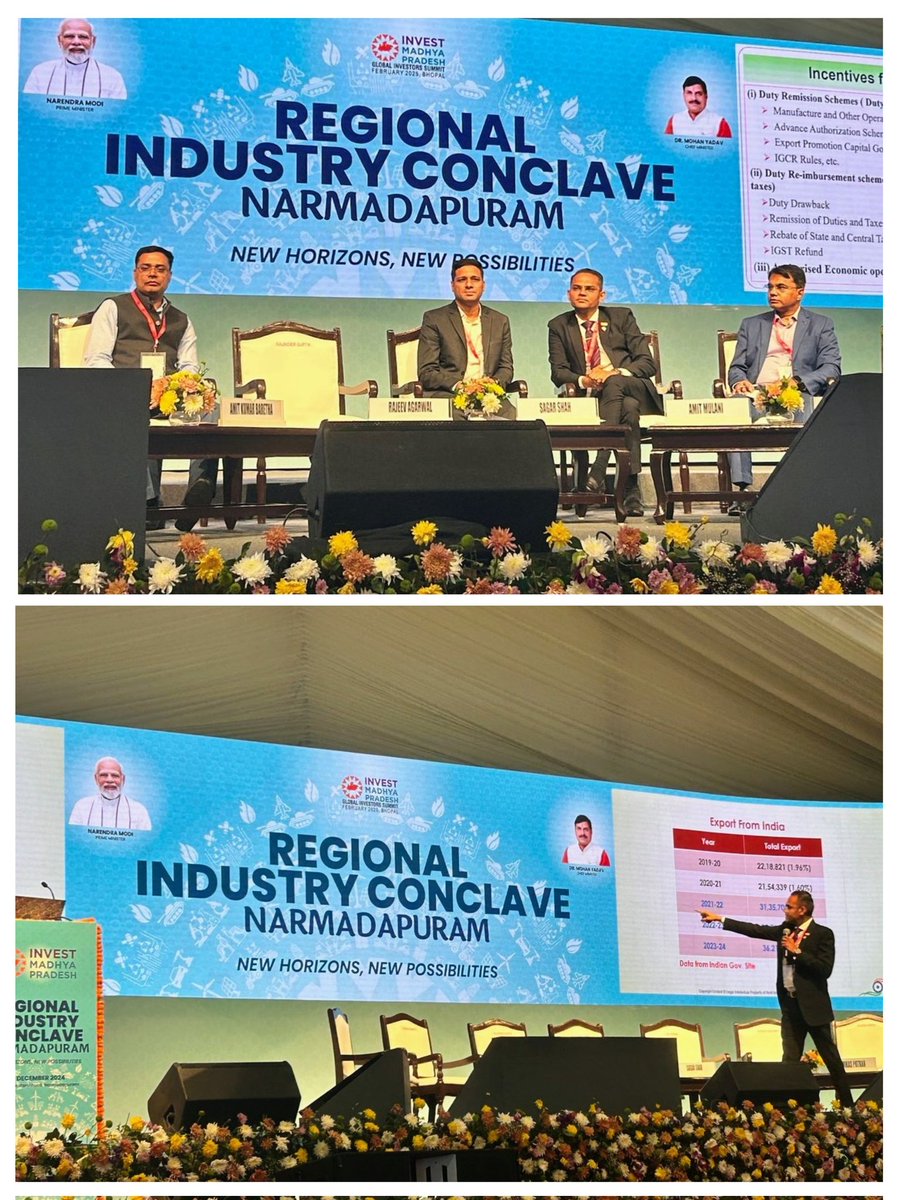 Amit_Mulani's tweet photo. Honored to have been invited by the Confederation of Indian Industry at the Regional Industry Conclave in Narmadapuram, Madhya Pradesh. 😊

Thanks to Mr. Suvidh Shah (Joint DGFT, RA Bhopal) and the CII team for this wonderful opportunity. https://t.co/FGTJUzJbkN