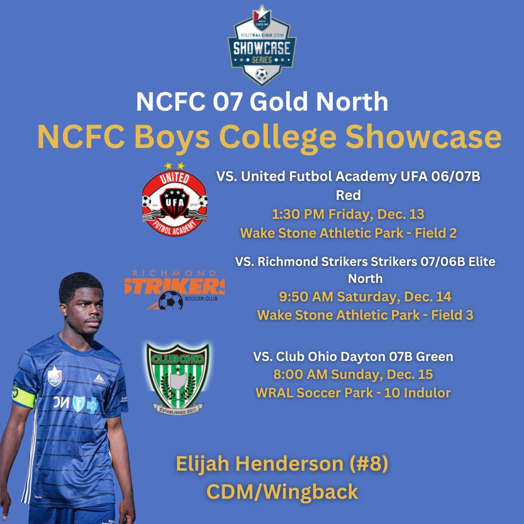 Great showing this weekend finishing the showcase with a 2-1 record. Next, league play in January!