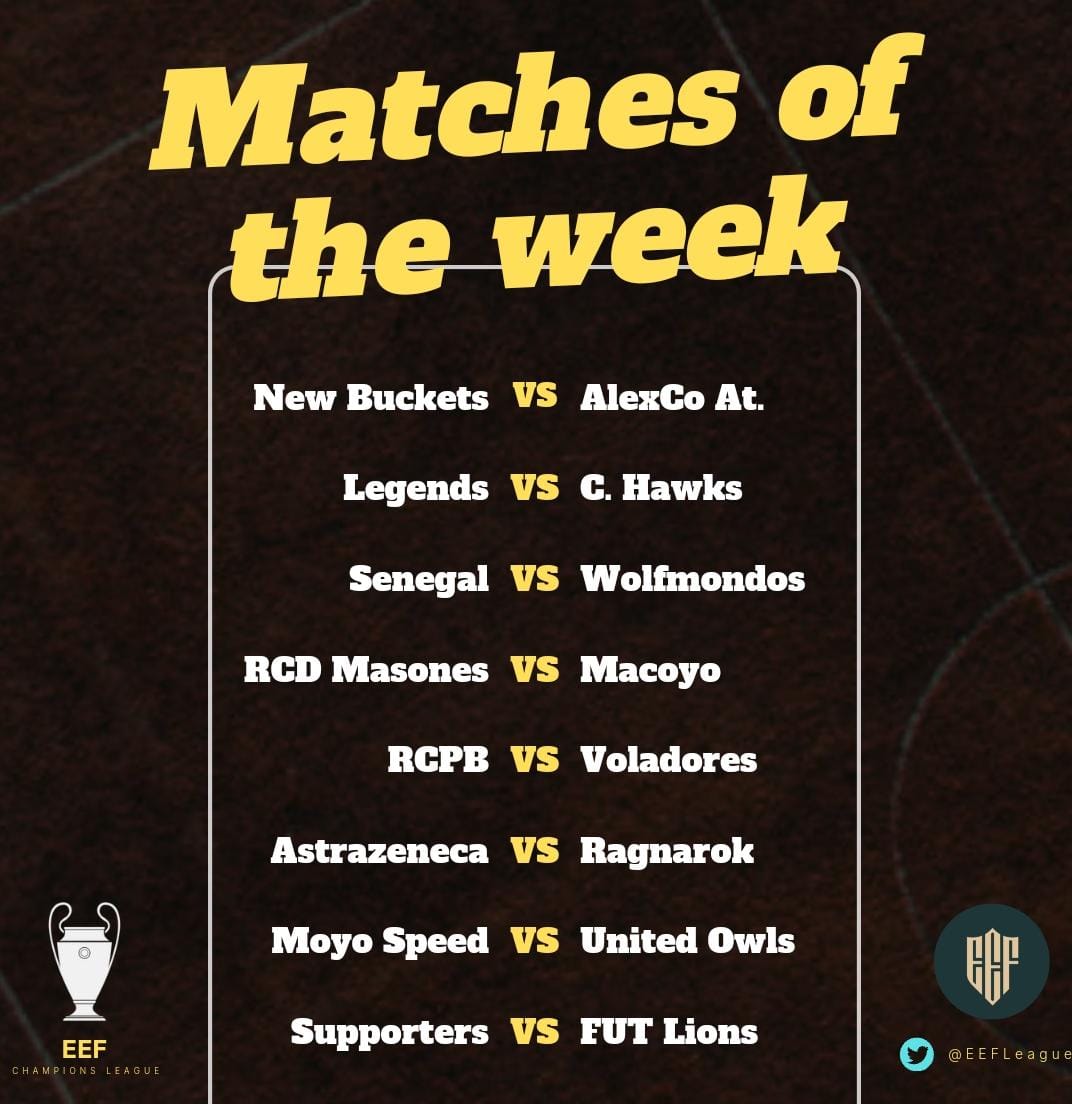 JORNADA 6
CHAMPIONS EEFLEAGUE