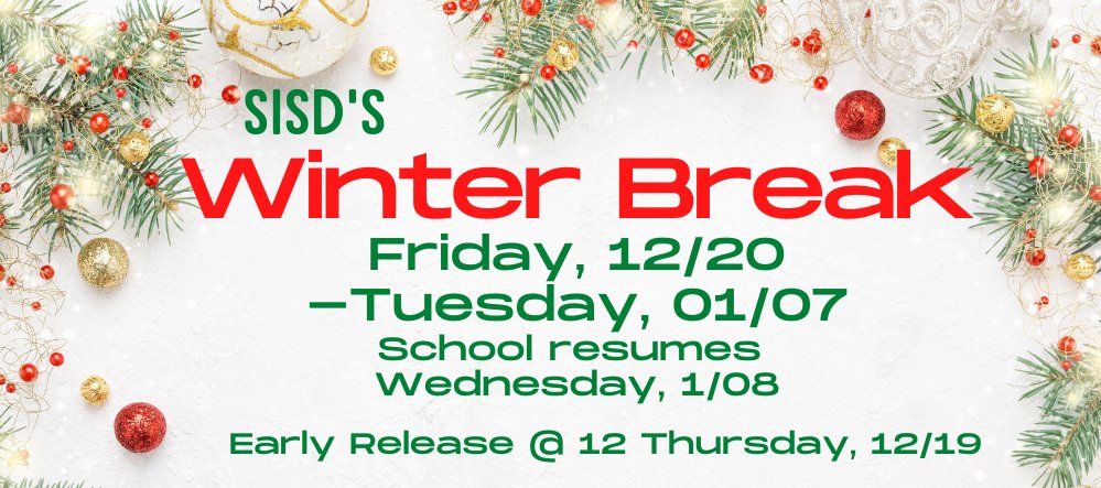 Winter Parties and Winter Break are COMING! 

Don't forget to pre-register if you plan on attending your students' winter party! Pre-Register here: forms.gle/CQcTB4nsEB9nJM…