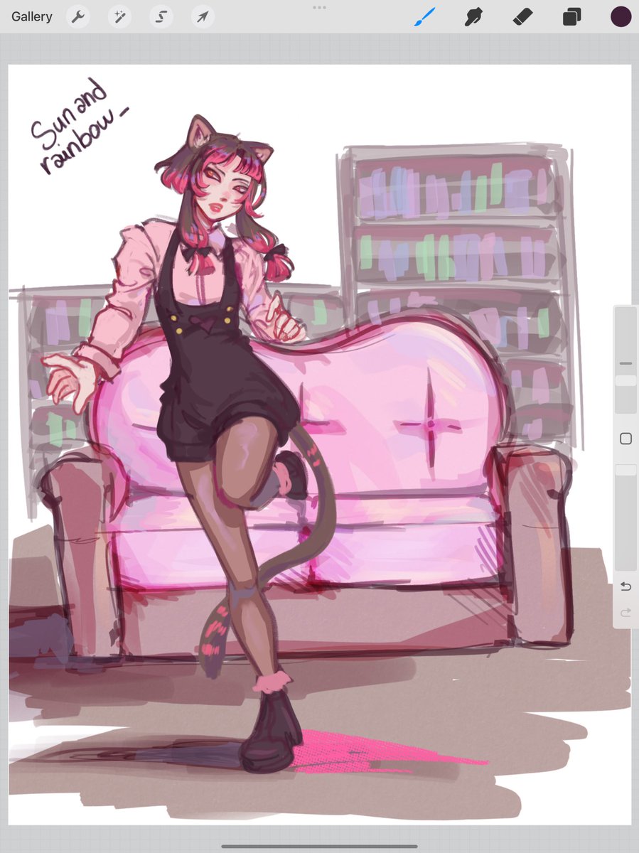sunandrainbow_'s tweet photo. The first thing I’ve actually drawn in a while, not genshin but one of my oc’s<3 https://t.co/z8pH8zig3Y
