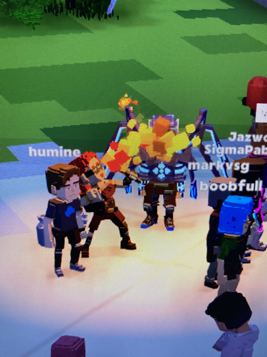 Winne752's tweet photo. Watching Firebreather Sonia perform in Open Circus in @TheSandboxGame. Talk about playing with fire! 🔥🎪 https://t.co/b9pwxa4mLD #TheSandbox #AlphaSeason4 #AS4SocialChallenge https://t.co/czZBhd8pHV