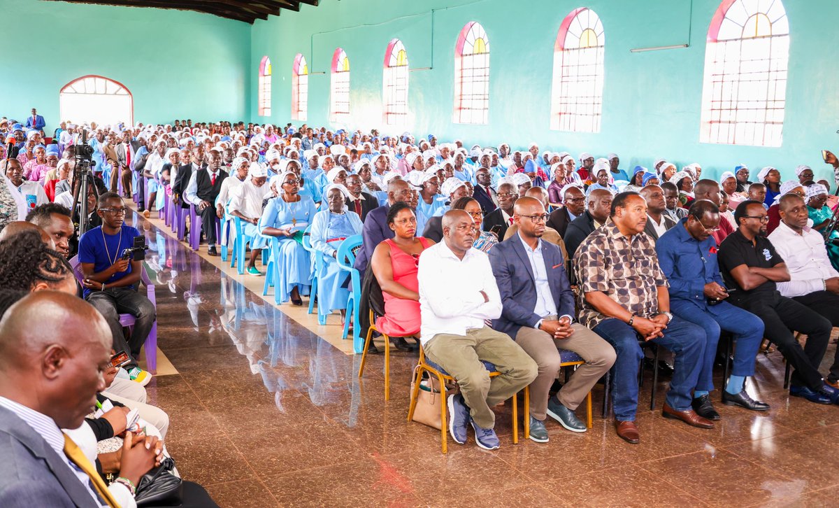 skmusyoka's tweet photo. I was delighted to worship at the AIPCA Gathage Church in the Gatundu South constituency earlier today. The history of Kenya's fourth largest church, and the largest indigenous church in Africa, is inextricably linked to our country's independence movement.

Archbishop Samson Muthuri, your sermon, based on Ecclesiastes 4: 9-12, was thought-provoking, as was the spirit of worship we experienced in this cathedral.

You were also correct: Indeed, the Church should be at the forefront of asking the KK regime critical questions regarding abductions and killings of our youth, the increasing rate of femicide, the exorbitant expense of living, and the disastrous SHA/SHIF.
