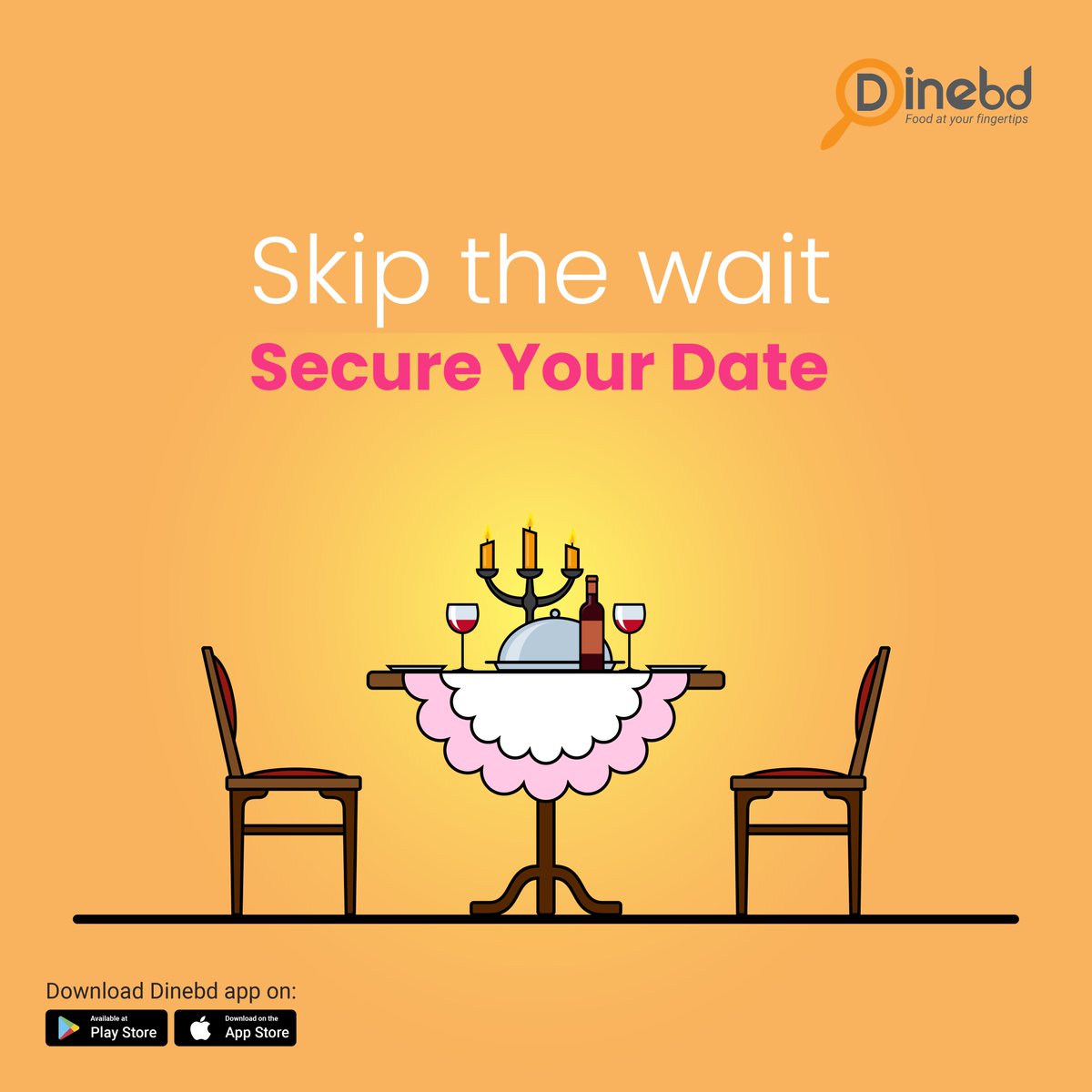 Dinebd_official's tweet photo. Nothing kills the romantic vibe like hearing, ‘Sorry, no table available.’💔

Avoid the disaster—skip the wait and book your table in advance! A stress-free dinner date is just a click away.

App Link:https://t.co/2MJ0kuINK9

#TableBooking #SkipTheWait #SecureYourDate https://t.co/aT31xm0IDo