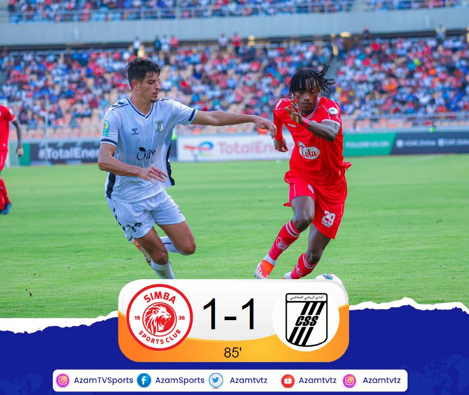 azamtvtz's tweet photo. 85’ | #CAFCC
Simba SC 1-1 CS Sfaxien
LIVE #AzamSports2HD
#CAFConfederationCup #CAFCC #CCC #KombeLashirikishoAfrika #SSC #SimbaSportsClub #CSCfaxien #SimbaSfaxien
@SimbaSCTanzania https://t.co/yb762rUuDO