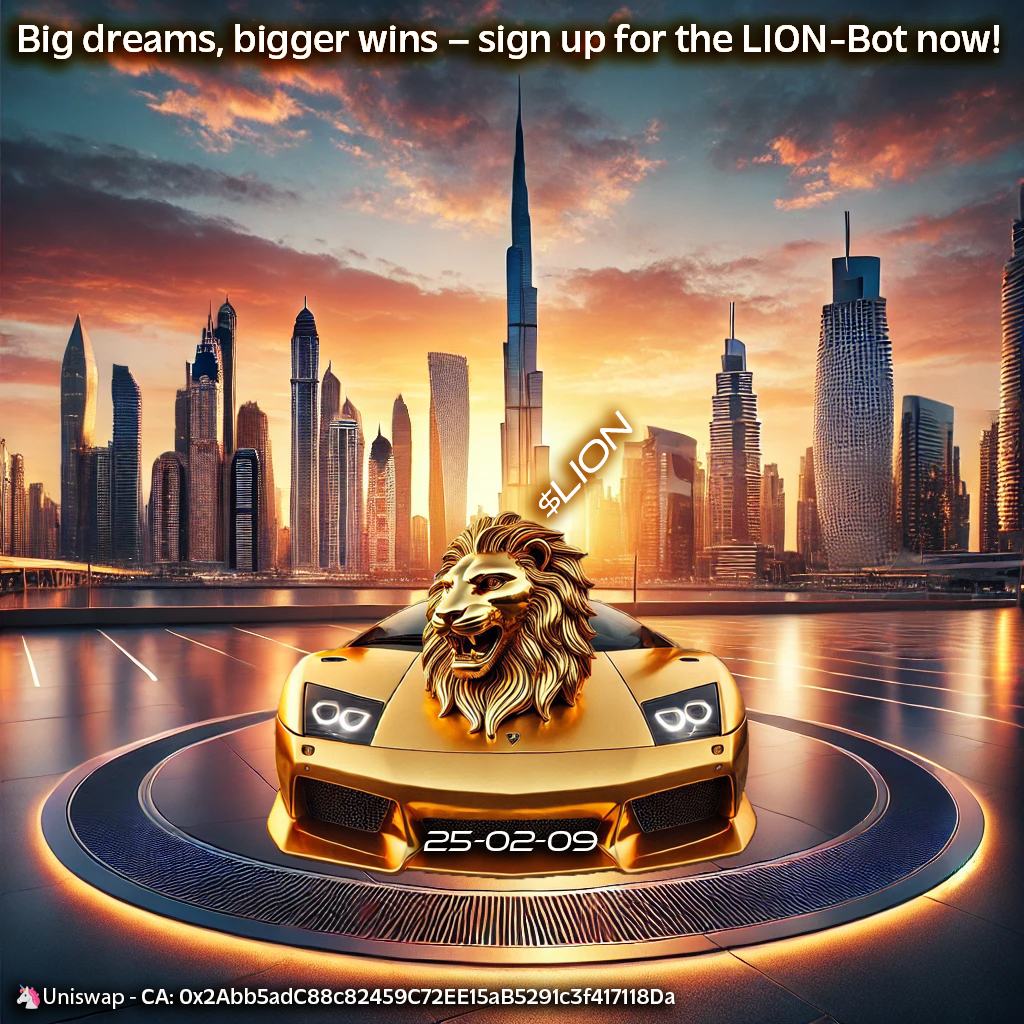 📢 Join the LION Community and Win Big! 🦁

🌟 Our Vision:
The LION Token is more than just a cryptocurrency – it’s a step toward a secure and brighter future for everyone. With our LION-Bot, a user-friendly trading tool, we aim to optimize crypto trading, providing tools that