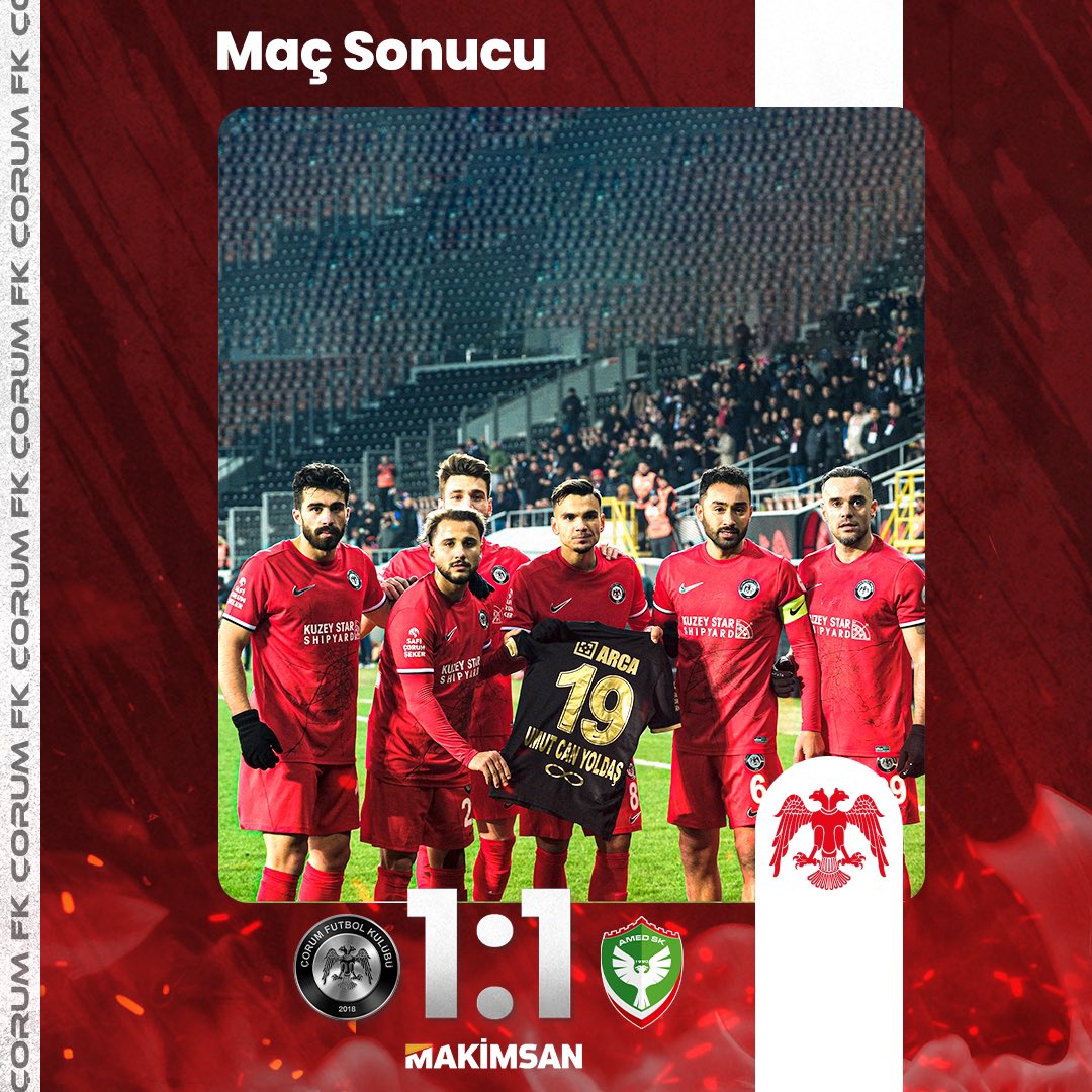 corumfk's tweet photo. MAÇ SONUCU | [1-1]

#CFKvAMD #UmutcanYoldaş♾️ https://t.co/LwOIb6colc
