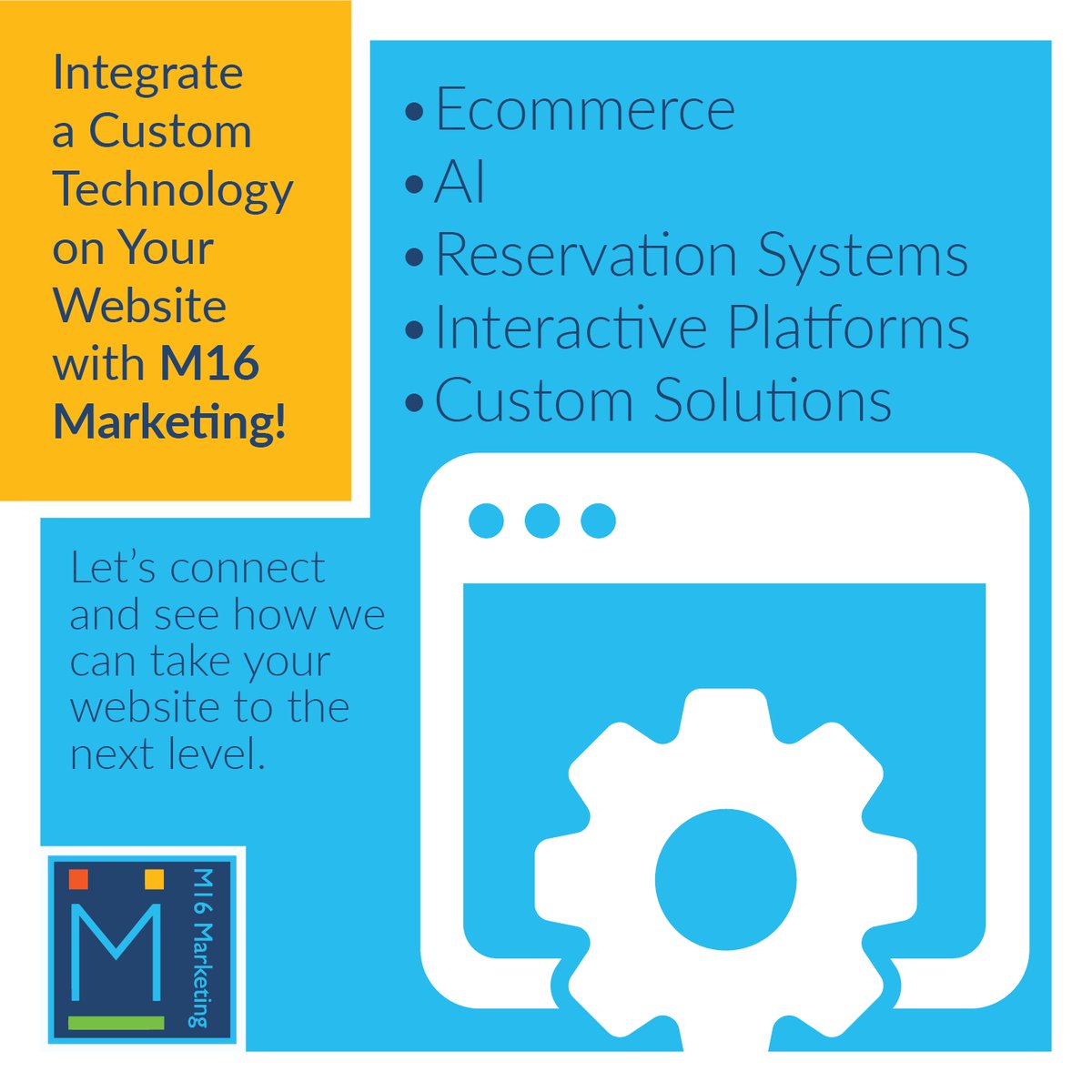 At M16 Marketing, we believe that every website deserves to be as unique as your business. Integrating custom technology can enhance user experience, streamline processes, and set you apart. Learn more
m16marketing.com/atlanta-web-de…
#m16marketing