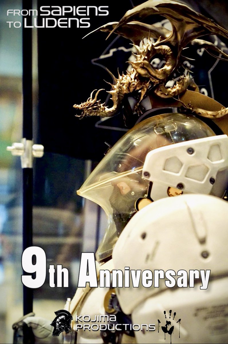 KOJIMA PRODUCTIONS 9周年㊗️🍾🥂🎊🥳🎉👍✨

#小島秀夫 
#KojimaProductions 
#KJP9th 
#KojimaProductions9thAnniversary 
#FromSapienstoLudens