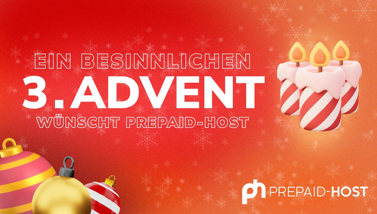 🎄✨ Der 3. Advent bringt uns dem Fest der Liebe ein Stück näher! Hast du schon alle Weihnachtsgeschenke oder brauchst du noch ein Last-Minute-Hosting-Geschenk für dein Projekt? Wir sind bereit! 💻🎁