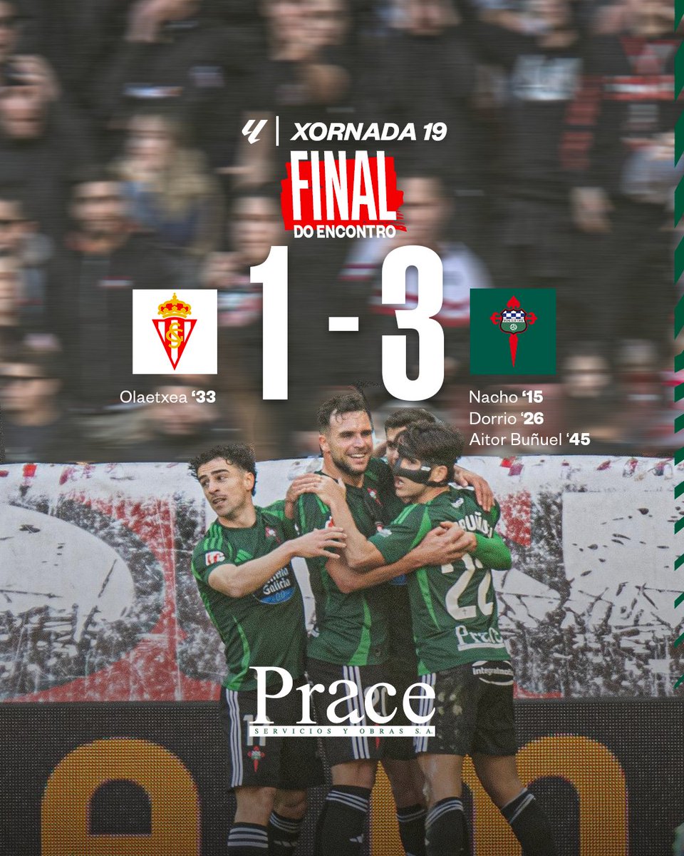 2⃣⏹️⏱️9⃣0⃣ | 1-3 | FINAL! FINAL! FINAL! FINAL! Final no Molinón. Vitoria dun Racing  eficiente en ataque e solvente en defensa, que suma tres puntos moi importantes #RealSportingRacingFerrol #matchdayRCF