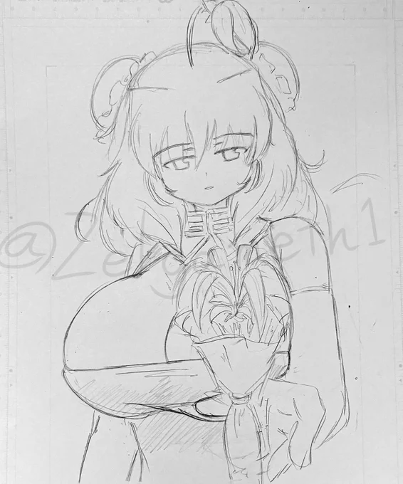 なんかよくわからん花受け取ってる娘娘6ちゃ 