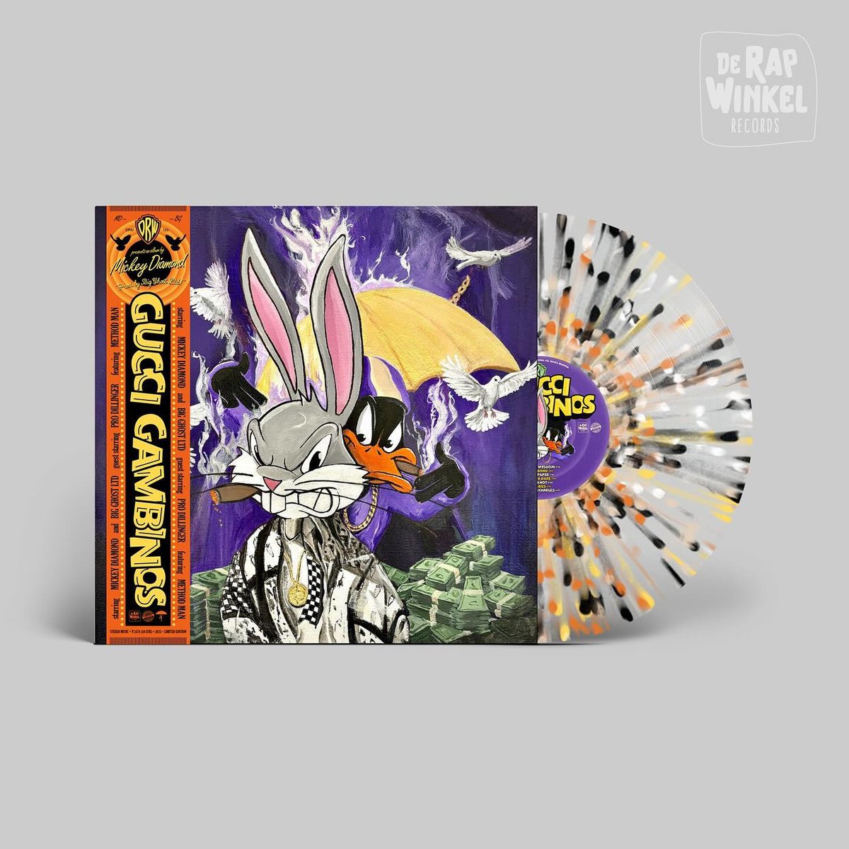 KrisKromanski's tweet photo. NOW: #DeRapWinkel

"GUCCI GAMBINOS"
@MickelasCage x @BigGhostLtd ☂️👻
Vinyl treatment for this previously banger by The Umbrella's Mickey Diamond fully produced by Big Ghost. The saga continues yo!
Listen &amp; DL here:
🔊 https://t.co/7QFdomrBMq
Cop wax:
👉🏾 https://t.co/ztV04K640R https://t.co/sld1PpzqWu