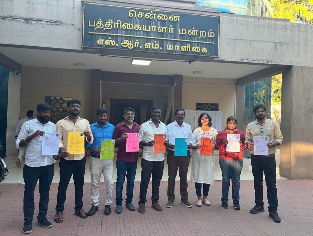 omjasvinMD's tweet photo. League For Justice Team @LeagueForJ9783 wins #ChennaiPressClub polls. 👏 A good mix of journalists and I hope the press club  turns vibrant with activities including seminars, workshops, awards and skill training, and acts as a voice of journalists. @nelsonvijay08 @Stalin__SP @akhila_easwaran @vijayagopal_  @MadrasJournos 

Congrats to @CPC_Teamunity who also put up a good campaign in the elections @RKRadhakrishn @Ahmedshabbir20 🙌