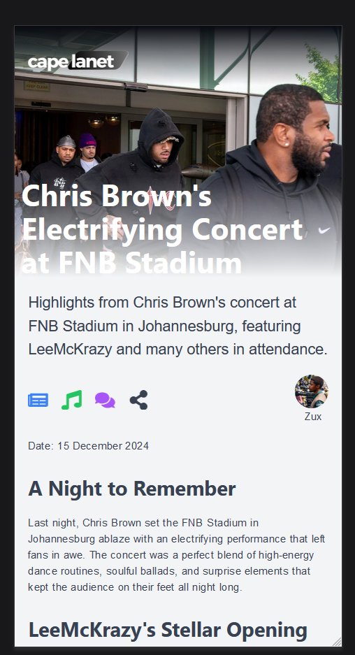 ...tempted to have it go live, though it's not complete.#ChrisBrownLiveInJohannesburg