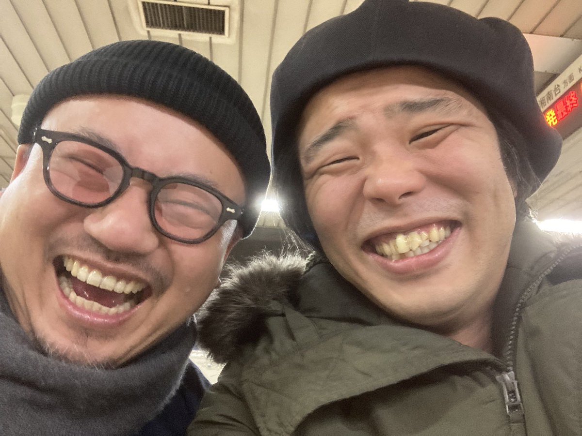 ミッテレ、まーくん、ぼぶと忘年会

安定の終電を逃す2人（なにわろとんねん）