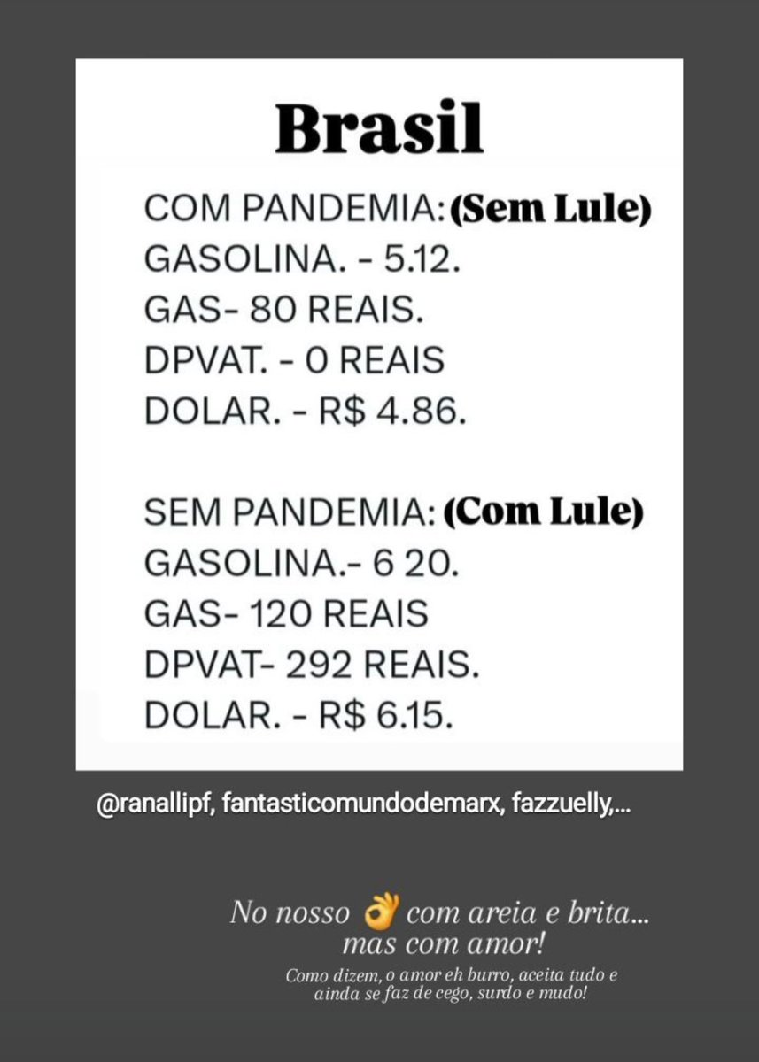 Nikika's tweet photo. Me deparei com isso no Instagram, um conhecido me colocou no close friends dele e só posta política. Será que ele está tentando me provocar para eu esfregar a cara dele na realidade e mostrar que a terra não é plana. https://t.co/J2QXrZi9aa
