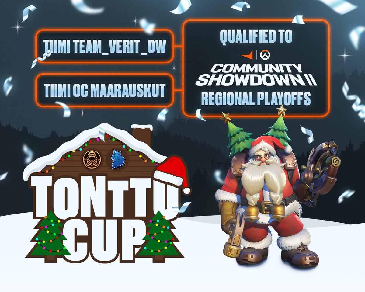 AND WE HAVE A WINNER: Team_Verit_OW 🥇

OC Maarauskut 🥈

Both of these teams will continue their journey all the way to <a href="/FACEIT_OW/">FACEIT Overwatch</a> Regional Playoffs! 🏆

THANK YOU to EVERYONE who joined! 
Also a HUGE Thank you to <a href="/SuomiOverwatch/">Suomi OW</a> 💙🤍
Make sure to follow them!✅