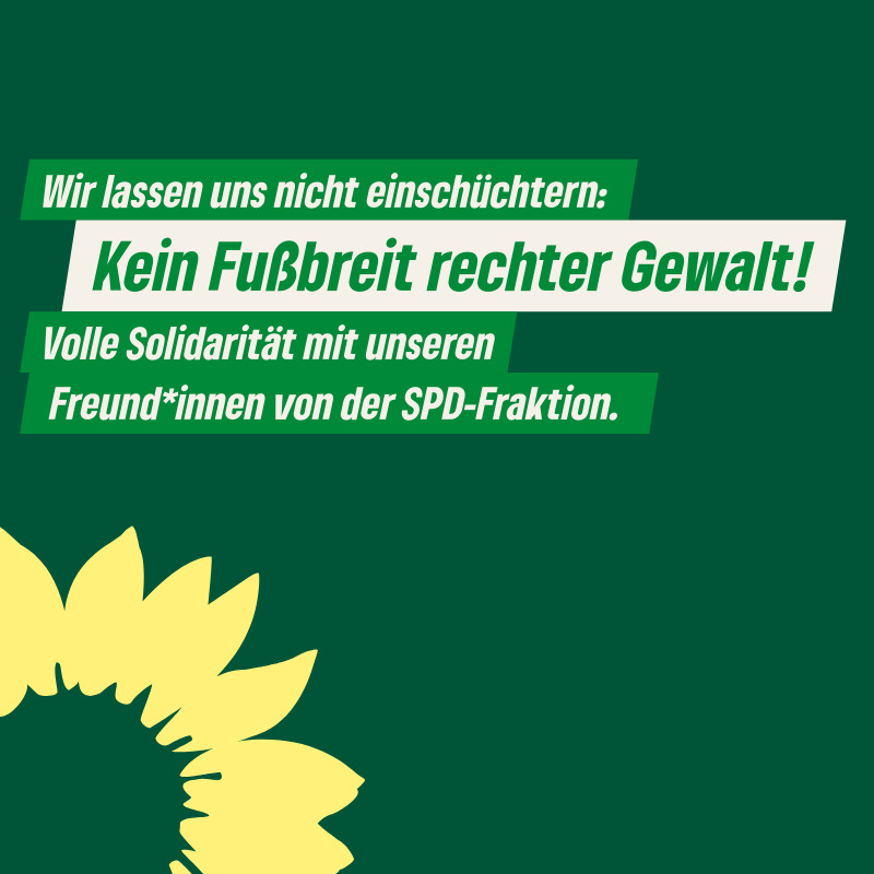 Wir sind entsetzt von Berichten, nach denen unsere Partner*innen der SPD-Fraktion in der BVV von einem rechten Schlägertrupp tätlich angegriffen und Menschen aus der Gruppe krankenhausreif geschlagen wurden. (1)